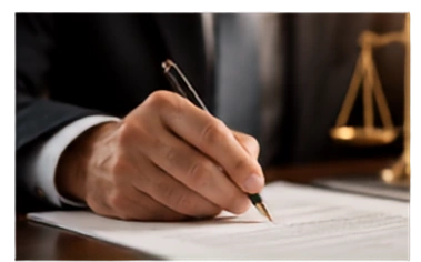 Signature d'un document juridique
